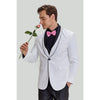 Tiavllya Fashion Men's Suit Flat 3 Pieces Shawl Lapel Tuxedo For Prom (Blazer+vest+Pants)