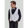 Tiavllya Fashion Men's Suit Flat 3 Pieces Shawl Lapel Tuxedo For Prom (Blazer+vest+Pants)