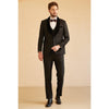 Tiavllya Fashion Men's Suit Flat 3 Pieces Shawl Lapel Tuxedo For Prom (Blazer+vest+Pants)