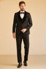 Tiavllya Fashion Men's Suit Flat 3 Pieces Shawl Lapel Tuxedo For Prom (Blazer+vest+Pants)
