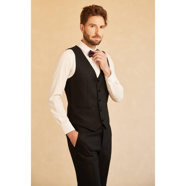 Tiavllya Fashion Men's Suit Flat 3 Pieces Shawl Lapel Tuxedo For Prom (Blazer+vest+Pants)