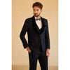 Tiavllya Fashion Men's Suit Flat 3 Pieces Shawl Lapel Tuxedo For Prom (Blazer+vest+Pants)