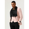Tiavllya Fashion Men's Suit Flat 3 Pieces Shawl Lapel Tuxedo For Prom (Blazer+vest+Pants)