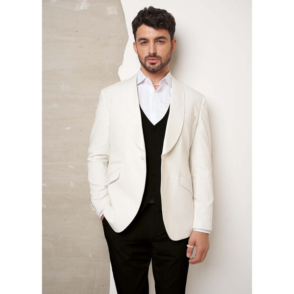 Tiavllya Fashion Men's Suit Flat 3 Pieces Shawl Lapel Tuxedo For Prom (Blazer+vest+Pants)