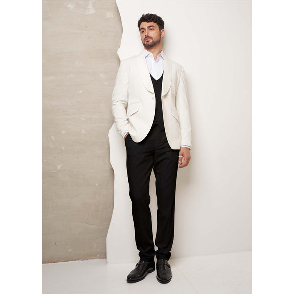 Tiavllya Fashion Men's Suit Flat 3 Pieces Shawl Lapel Tuxedo For Prom (Blazer+vest+Pants)