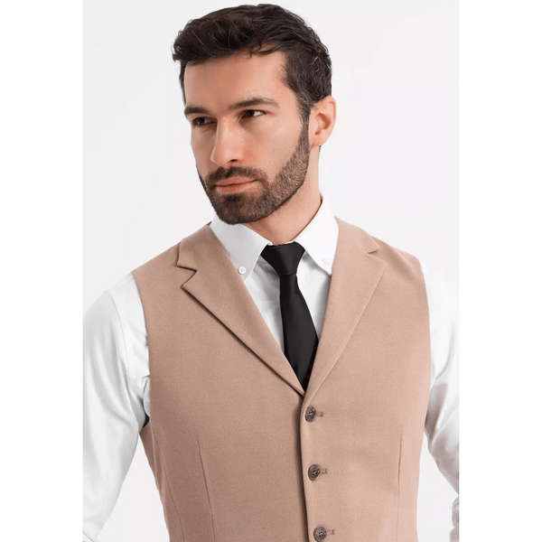 Tiavllya Fashion Men's Suit Vest Regular Fit Notch Lapel Waistcoat Wedding
