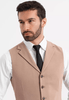 Tiavllya Fashion Men's Suit Vest Regular Fit Notch Lapel Waistcoat Wedding