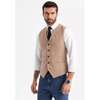Tiavllya Fashion Men's Suit Vest Regular Fit Notch Lapel Waistcoat Wedding