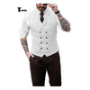 Tiavllya Fashion Men's Suit Vest Regular Fit Peak Lapel Waistcoat Wedding