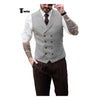 Tiavllya Fashion Men's Suit Vest Regular Fit Peak Lapel Waistcoat Wedding