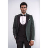 Tiavllya Fashion Men's Suits 3 Pieces Peak Lapel Tuxedos (Blazer+Vest+ Pant)