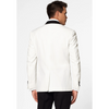 Tiavllya Fashion Men's White Suit Slim Fit 2 Pieces Shawl Lapel Tuxedo For Wedding (Blazer+Pants)