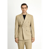 Tiavllya Fashion Mens 2 Pieces Suit Flat Champagne Tuxedos For Wedding (Blazer+Pants)