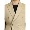 Tiavllya Fashion Mens 2 Pieces Suit Flat Champagne Tuxedos For Wedding (Blazer+Pants)