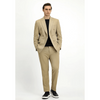 Tiavllya Fashion Mens 2 Pieces Suit Flat Champagne Tuxedos For Wedding (Blazer+Pants)