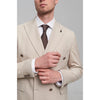 Tiavllya Fashion Mens 2 Pieces Suit Flat Double Breasted Tuxedos For Wedding (Blazer+Pants)