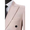 Tiavllya Fashion Mens 2 Pieces Suit Flat Double Breasted Tuxedos For Wedding (Blazer+Pants)