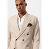 Tiavllya Fashion Mens 2 Pieces Suit Flat Double Breasted Tuxedos For Wedding (Blazer+Pants)