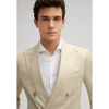 Tiavllya Fashion Mens 2 Pieces Suit Flat Double Breasted Tuxedos For Wedding (Blazer+Pants)