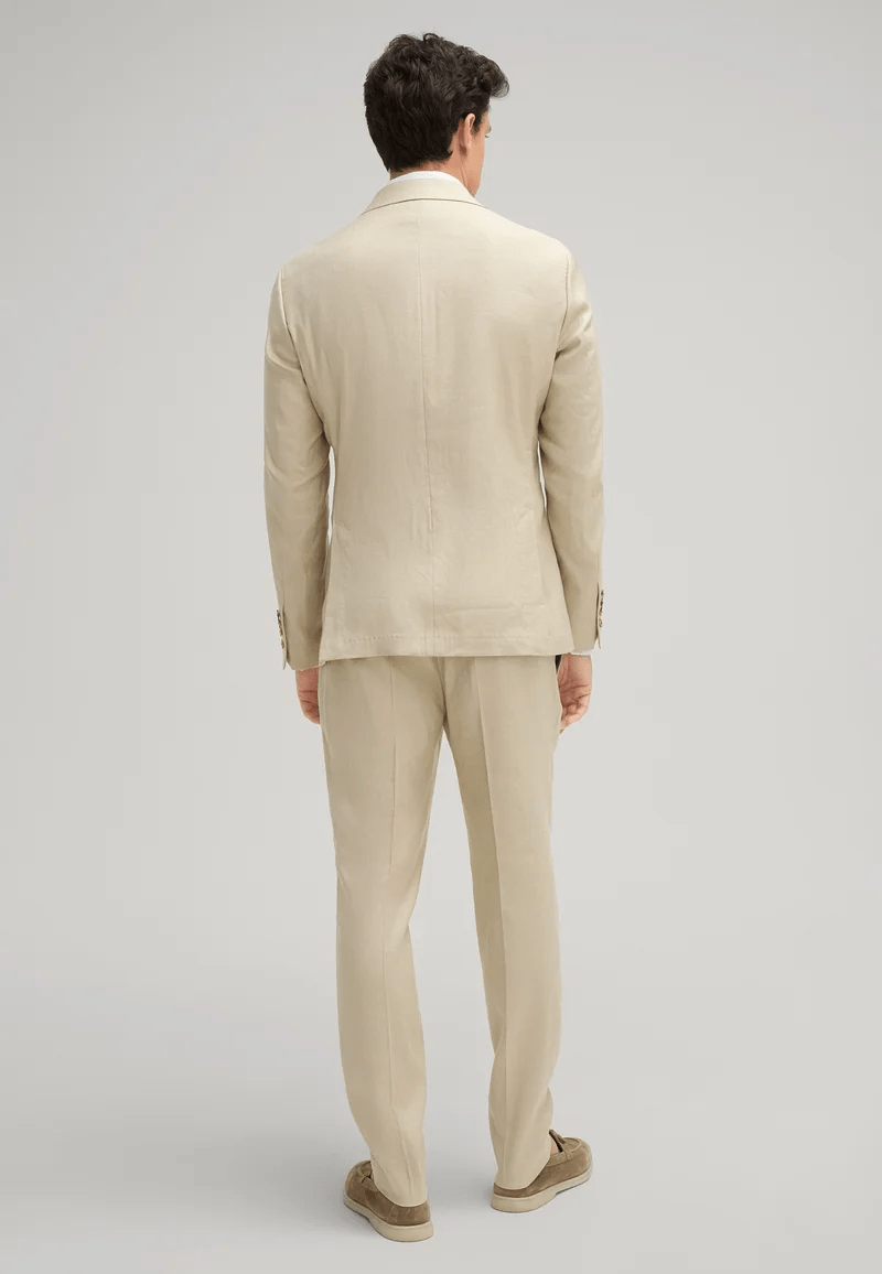 Tiavllya Fashion Mens 2 Pieces Suit Flat Double Breasted Tuxedos For Wedding (Blazer+Pants)