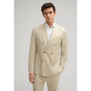 Tiavllya Fashion Mens 2 Pieces Suit Flat Double Breasted Tuxedos For Wedding (Blazer+Pants)
