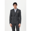 Tiavllya Fashion Mens 2 Pieces Suit Flat Double Breasted Tuxedos For Wedding (Blazer+Pants)
