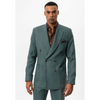Tiavllya Fashion Mens 2 Pieces Suit Flat Tuxedos For Wedding (Blazer+Pants)