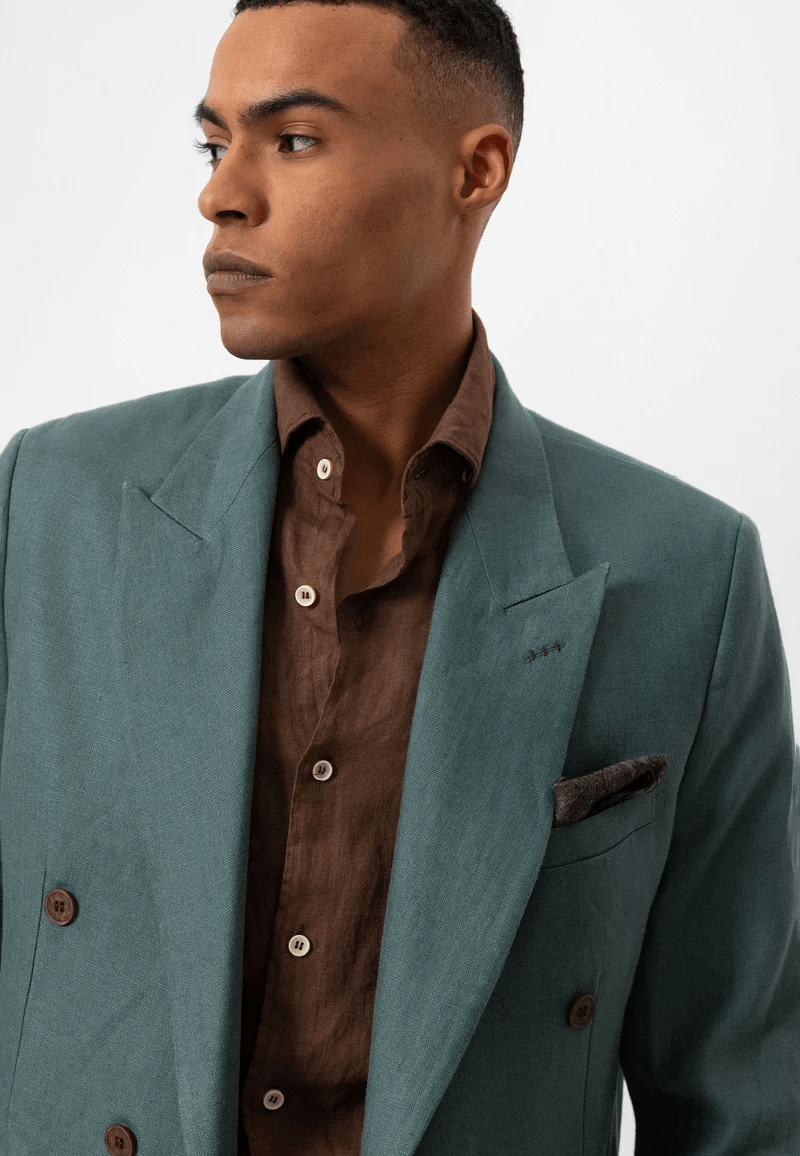 Tiavllya Fashion Mens 2 Pieces Suit Flat Tuxedos For Wedding (Blazer+Pants)