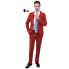 Tiavllya Fashion Mens Suit 2 Pieces Plaid Peak Lapel Tuxedos (Blazer+Pants)