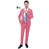 Tiavllya Fashion Mens Suit 2 Pieces Plaid Peak Lapel Tuxedos (Blazer+Pants)