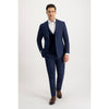 Tiavllya Fashion Mens Suit 3 Pieces Plaid Notch Lapel Tuxedos (Blazer+Vest+Pants)