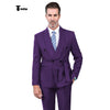 Tiavllya Fashion Mens Suit Double Breasts Shawl Lapel 2 Pieces (Blazer+Pants)