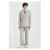 Tiavllya Fashionable 2-Piece Double-Breasted Men's Notch-Lapel Tuxedo Wedding Suit (Blazer + Pants)