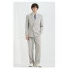 Tiavllya Fashionable 2-Piece Double-Breasted Men's Notch-Lapel Tuxedo Wedding Suit (Blazer + Pants)