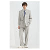 Tiavllya Fashionable 2-Piece Double-Breasted Men's Notch-Lapel Tuxedo Wedding Suit (Blazer + Pants)