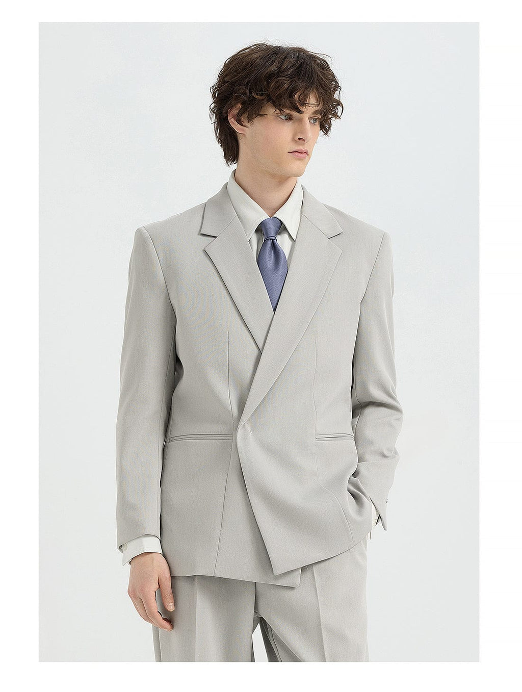 Tiavllya Fashionable 2-Piece Double-Breasted Men's Notch-Lapel Tuxedo Wedding Suit (Blazer + Pants)