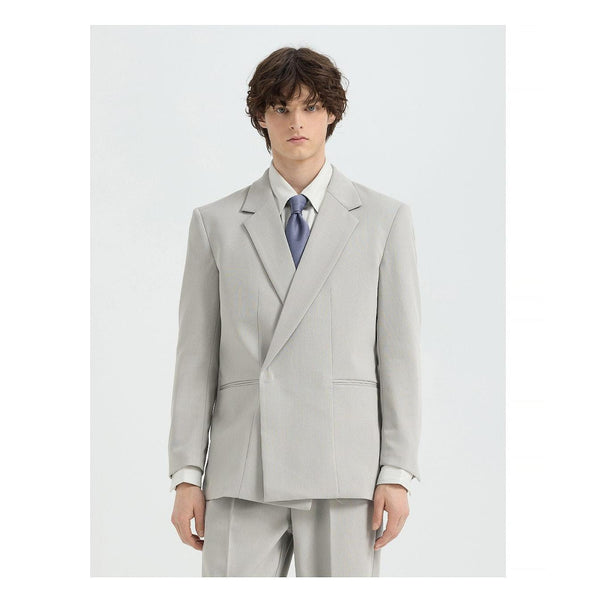 Tiavllya Fashionable 2-Piece Double-Breasted Men's Notch-Lapel Tuxedo Wedding Suit (Blazer + Pants)
