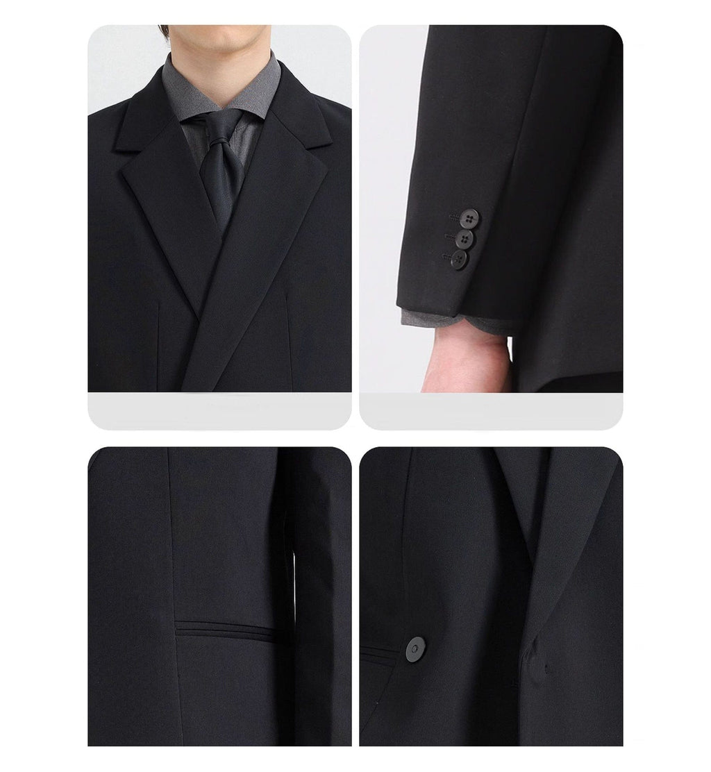 Tiavllya Fashionable 2-Piece Double-Breasted Men's Notch-Lapel Tuxedo Wedding Suit (Blazer + Pants)