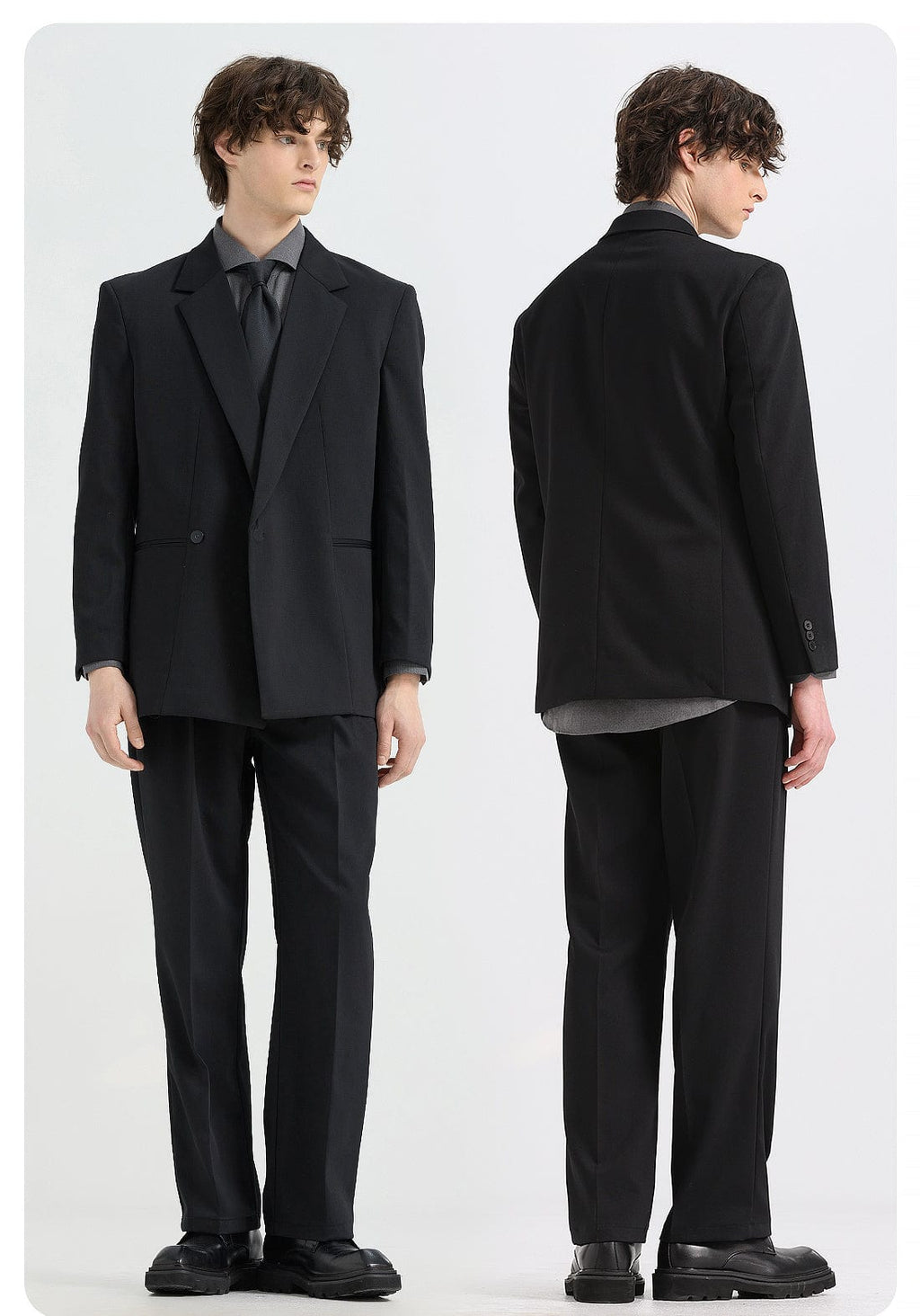 Tiavllya Fashionable 2-Piece Double-Breasted Men's Notch-Lapel Tuxedo Wedding Suit (Blazer + Pants)