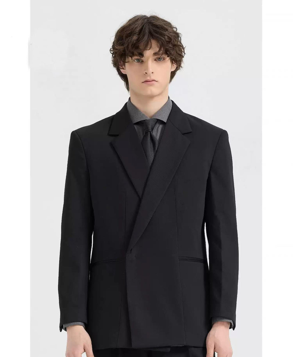 Tiavllya Fashionable 2-Piece Double-Breasted Men's Notch-Lapel Tuxedo Wedding Suit (Blazer + Pants)