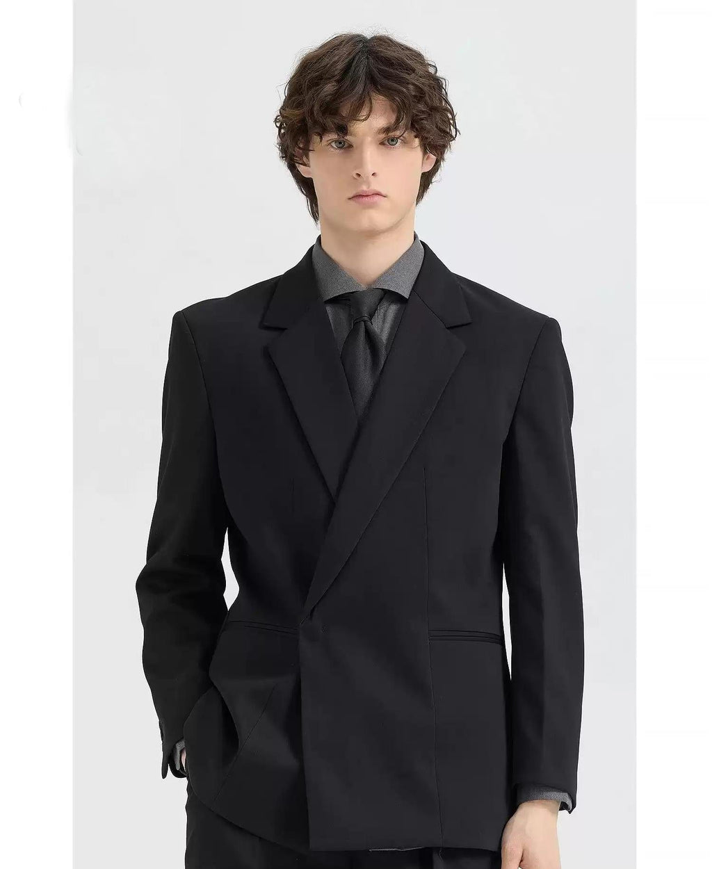 Tiavllya Fashionable 2-Piece Double-Breasted Men's Notch-Lapel Tuxedo Wedding Suit (Blazer + Pants)