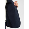 Tiavllya Formal 2 Piece Men's Navy Suit Flat Linen Notch Lapel Tuxedos (Blazer+Shorts)