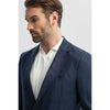 Tiavllya Formal 2 Piece Men's Navy Suit Flat Linen Notch Lapel Tuxedos (Blazer+Shorts)