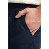 Tiavllya Formal 2 Piece Men's Navy Suit Flat Linen Notch Lapel Tuxedos (Blazer+Shorts)