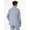 Tiavllya Formal 2 Pieces Mens Light Blue Suit Flat Notch Lapel Tuxedos For Wedding (Blazer+Pants)