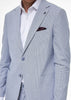 Tiavllya Formal 2 Pieces Mens Light Blue Suit Flat Notch Lapel Tuxedos For Wedding (Blazer+Pants)