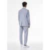 Tiavllya Formal 2 Pieces Mens Light Blue Suit Flat Notch Lapel Tuxedos For Wedding (Blazer+Pants)