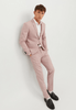 Tiavllya Formal 2 Pieces Mens Pink Suit Flat Notch Lapel Tuxedos For Wedding (Blazer+Pants)