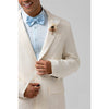 Tiavllya Formal 2 Pieces Mens Suit Flat Linen Peak Lapel Suit (Blazer + Pants)