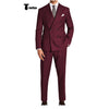 Tiavllya Formal 2 Pieces Mens Suit Flat Peak Lapel Double Breasted Tuxedos For Wedding (Blazer+Pants)